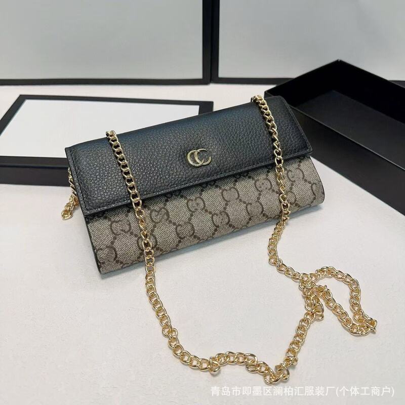 New Trendy Fashion Light Luxury High-End Women's Niche Textured Crossbody Chain Underarm Small Square Bag Woc