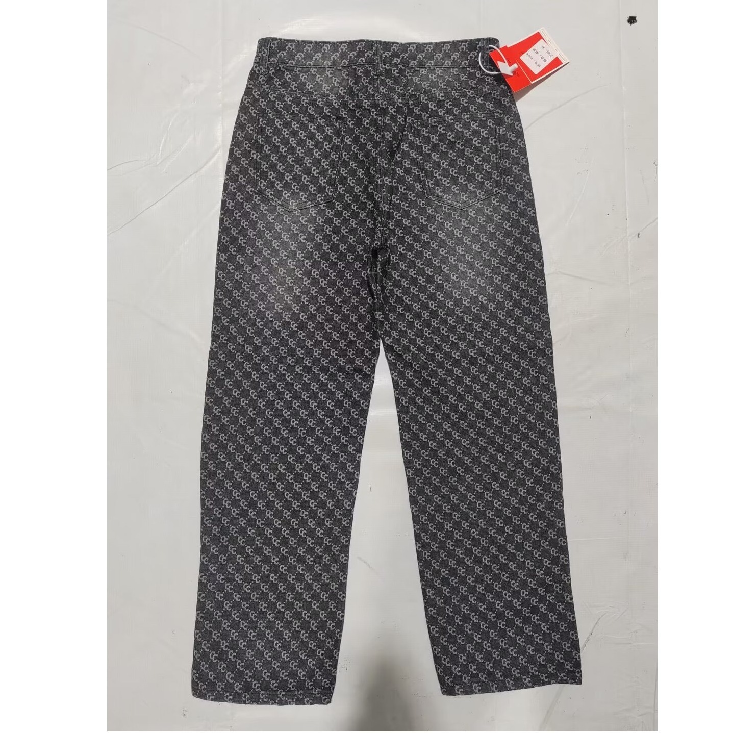 Men's Clothing High End Men's Straight Leg Jeans Streetwear American High Street Style Cool Edgy Vibe Full Print Embroidery_mkmklike.com