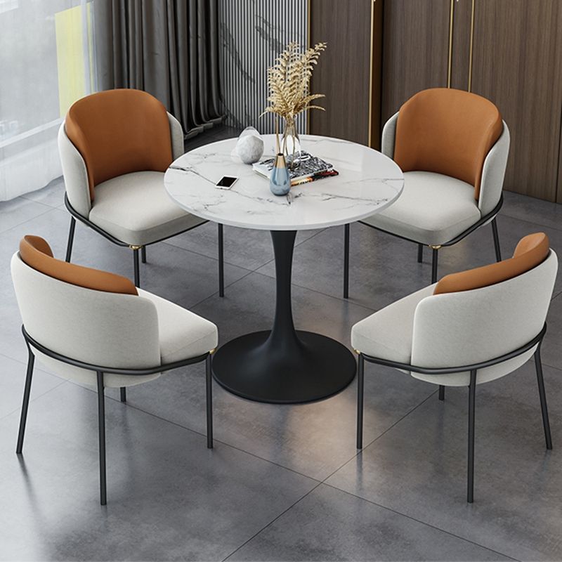 Sales Department Negotiates Table and Chair Combination Internet Celebrity Light Luxury Marble Reception Small Round Table Coffee Dessert Leisure Table and Chair