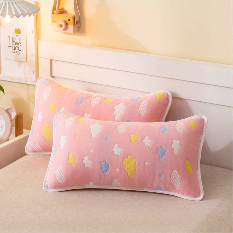 Caiyun 핑크 거즈 베갯잇