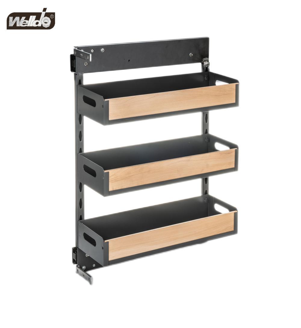 Welldo纬东 厨房地柜三层侧式拉篮橱柜抽屉式三层侧式收纳拉篮
