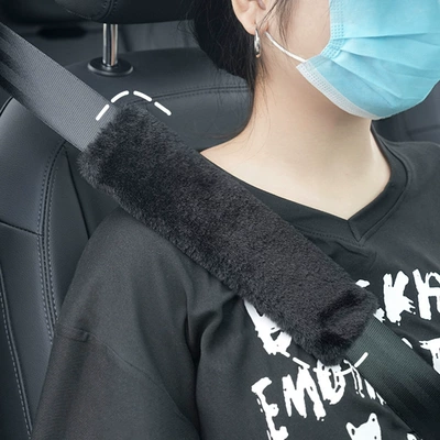 Seat belt shoulder pad – Winter Stuffed Car Shoulder Pads