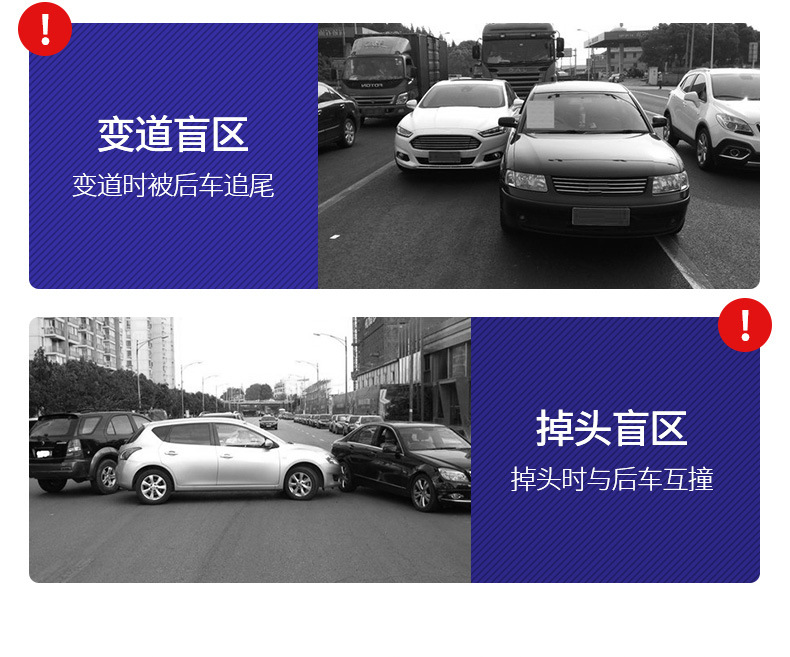 Car Rearview Mirror Small Round Mirror Reversing Aid Blind Spot High-Definition Auxiliary Mirror 360-Degree Multifunctional Blind Spot Reflector