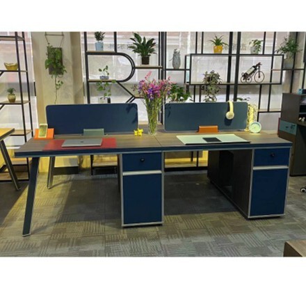 4-Person Computer Desk, Stylish and Simple Staff Combination Desk, Office Chair, Boss Desk, Office Furniture Factory
