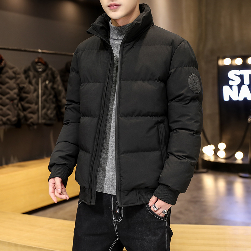 Chaqueta de algodón con cuello alto para hombre, talla grande, para invierno, 2022, marca de moda, abrigo corto y grueso de algodón, ropa exterior cálida de invierno para hombre.