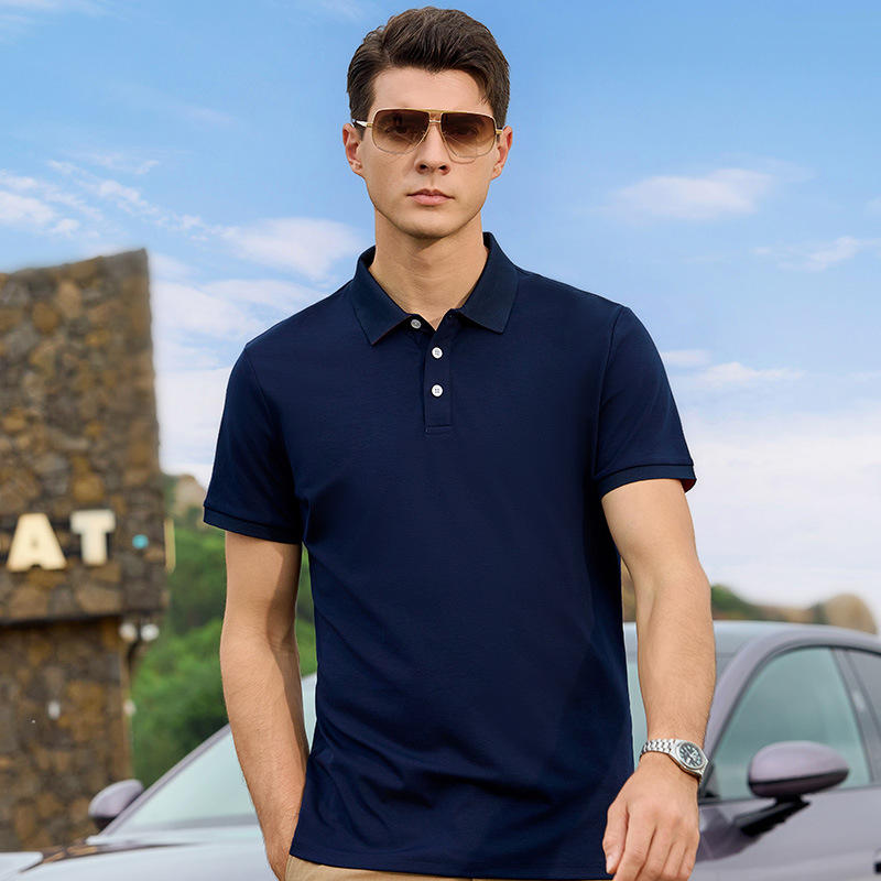 Men's New Summer Polo Shirt Pure Cotton Business Men's and Women's Same Style Printed Logo Men's Short-Sleeved Lapel Top t