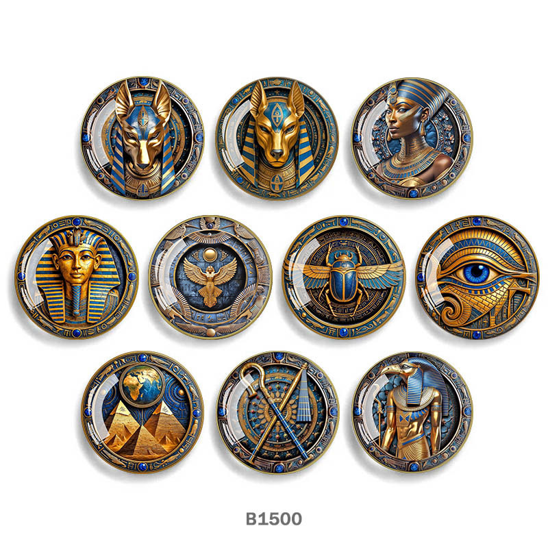 古埃及艺术时光宝石水晶玻璃冰箱贴纪念品白板贴软磁贴DIY配件