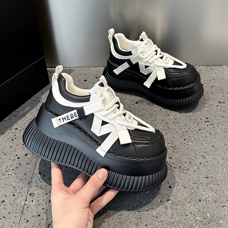 Scarpe basse casual con suola spessa da papà, da donna, versatili, 2024, nuova tendenza moda autunno, modello pan di Spagna, per bambini_voghion.com