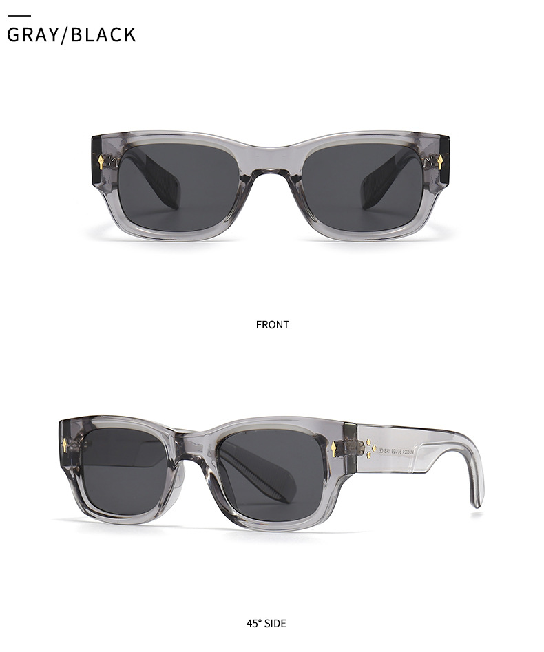 50g Weight Full Frame Glasses Structure Sunglasses Classification PC, UV400 Protection Lens Material Square Glasses Style Casual, Outdoor, Daily Occasion Geometric Pattern Unisex Gender Vintage Style, Classic Style Style Vintage Style Classic Style Geometric PC UV400 Protection Square Full Frame Women's Sunglasses 6