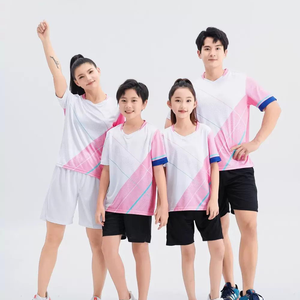 新款羽毛球运动服上衣儿童男女夏季排球训练服乒乓球服羽球衣速干