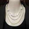 Retro accessory, chain from pearl, necklace, European style