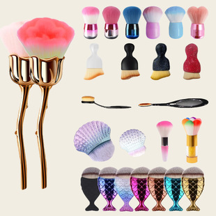 Nail powder dust brush small waist makeup brush nail brush blush brush dust brush powder cleaning brush