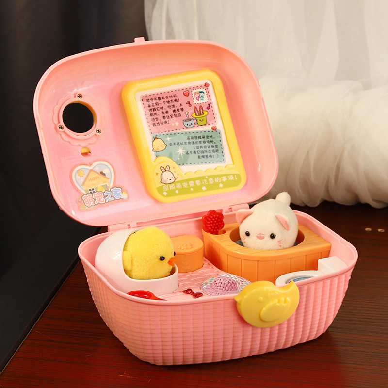 어린이 장난감 해피 치킨 양육 하우스 시뮬레이션 귀여운 플레이 홈 와인 소녀 애완 동물 데이 3