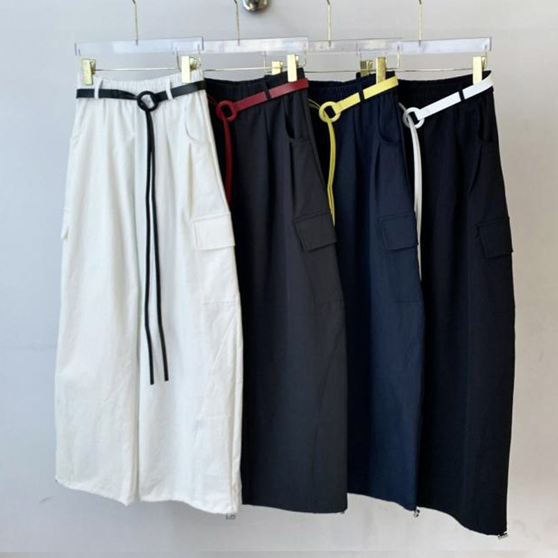 High-Quality Goods from Shisanxing! 2025 Autumn Style High-Waisted Versatile Casual Cargo Pants with Belt Design for Women