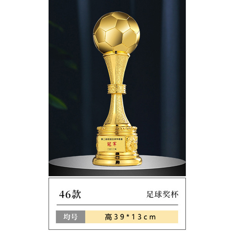 Fútbol Trofeo de cristal Creativo Tirador Deportivo Juegos Mundiales Torneo Medalla de resina Premios de equipo árbitro