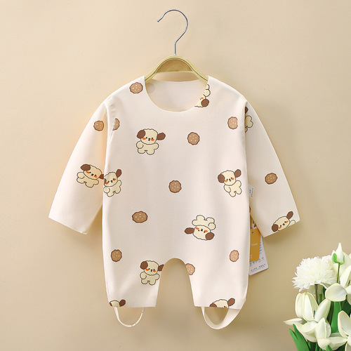 Autumn New Product Baby DeRong Belly Belly Protector Baby Belly Protector Boneless Leg Half Back Belly Long Sleeve Sleep Guard