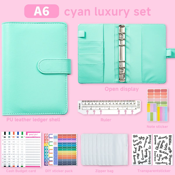 Luxury Gift Pack-Green [Budget Card 12+ zipper bag 8+ word stickers 2+ multi-function stickers 4+ kacifer 1+color label 3]