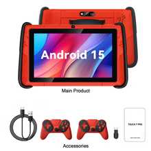 跨境外贸厂家直供五核7寸安卓15带手柄跑车儿童板电脑
