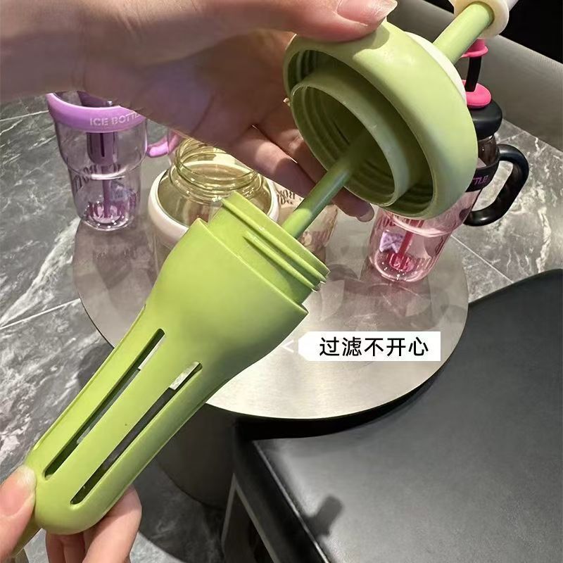 1350ML新款巨无霸夏季手柄塑料杯可爱大容量冰霸杯吸管杯杯子户外|undefined