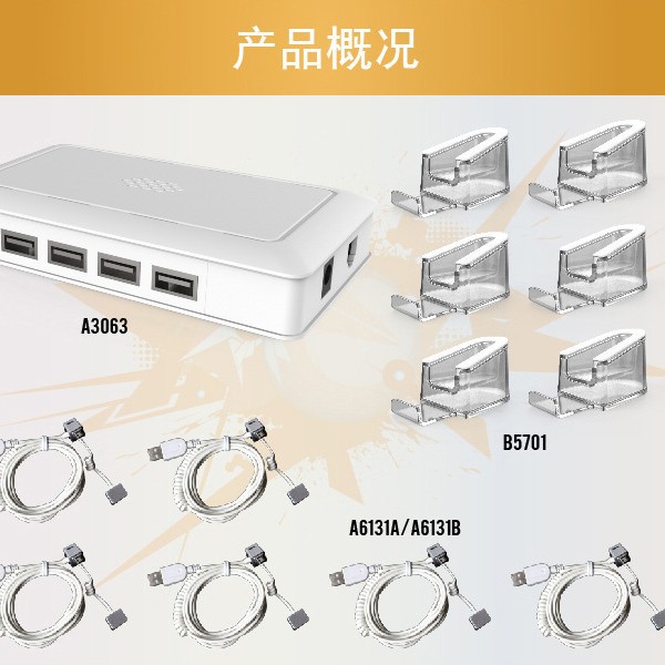 鼎展科技inshow多路主机防盗器可配充电防盗线触点防盗线A3083