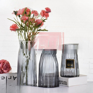 Spot Wholesale Origami Glass Vase European Style Gradient Flower Arrangement Creative Hydroponic Flower Vase Transparent Living Room Ornaments