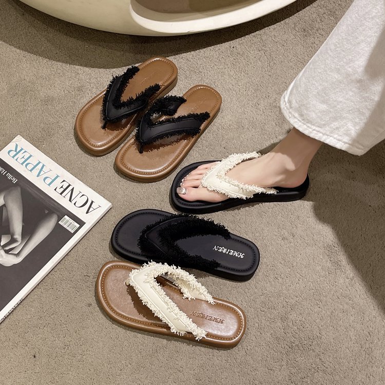 Women's Flip-Flops Summer New Flat High-End Outdoor Beach Shoes Soft Sole Casual Versatile European And American Style_vogvips.com