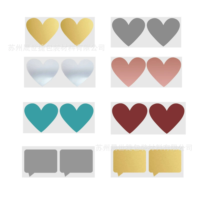 DIY скретч-открытка сюрприз скретч пленка покрытием наклейка липучка сердце диалог многоцветный необязательный