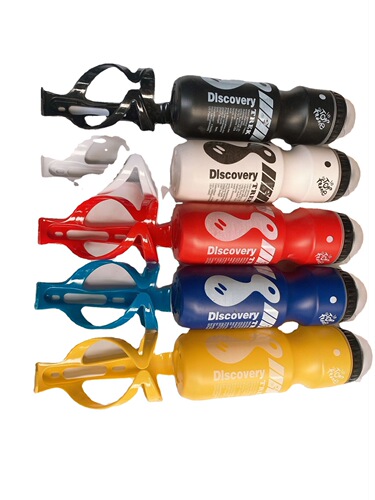 750 sports water bottle depending on mountain bike sports with dust cover PC plastic water bottle + water bottle holder supplies