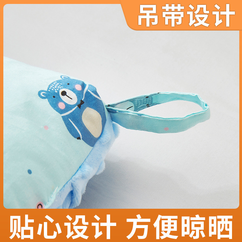 Algodón Beanie almohada de terciopelo núcleo verano kindergarten siesta almohada niños calmante Beanie almohada bebé almohada