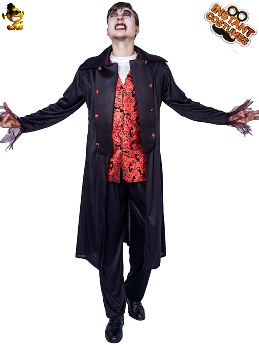 Halloween hombres adultos horror vampiro fiesta traje fantasma Festival grandes hombres vampiro traje de Halloween