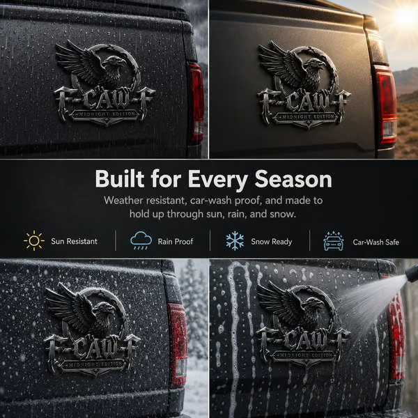 Midnight Edition Metal 3D Car Body Sticker F-Caw-F "Midnight Edition" Metal Emblem