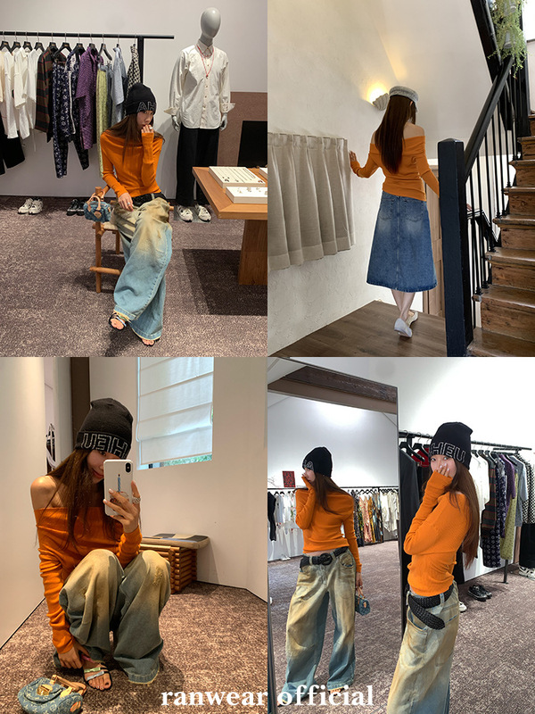 Ranwear色彩高材生 多种穿法年度挚爱羊毛轻软亲肤针织衫上衣女秋|undefined