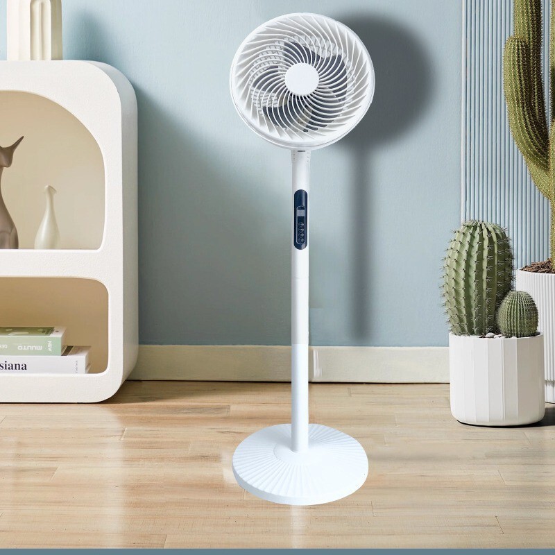 Household remote-controlled standing floor fan, silent, with timer and oscillation, for living room and bedroom, high airflow, energy-saving circulation fan Household remote-controlled standing floor fan, silent, with timer and oscillation, for living room and bedroom, high airflow, energy-saving circulation fan