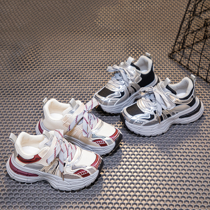 Calzado deportivo para niños 2025 primavera y otoño nuevos zapatos para correr para niños zapatos de papá para niñas zapatos de moda coreanos zapatos deportivos cómodos