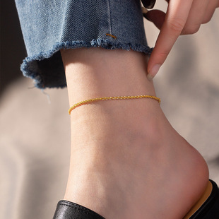Wen Jian sparkling anklet women's summer does not fade 2022 new ins tide light luxury niche high-end online red