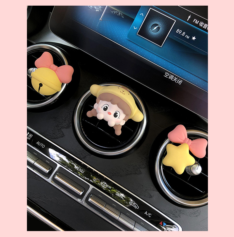 Cute ice cream girl car aromatherapy car air outlet decoration perfume car accessories decoration fragrance Stone