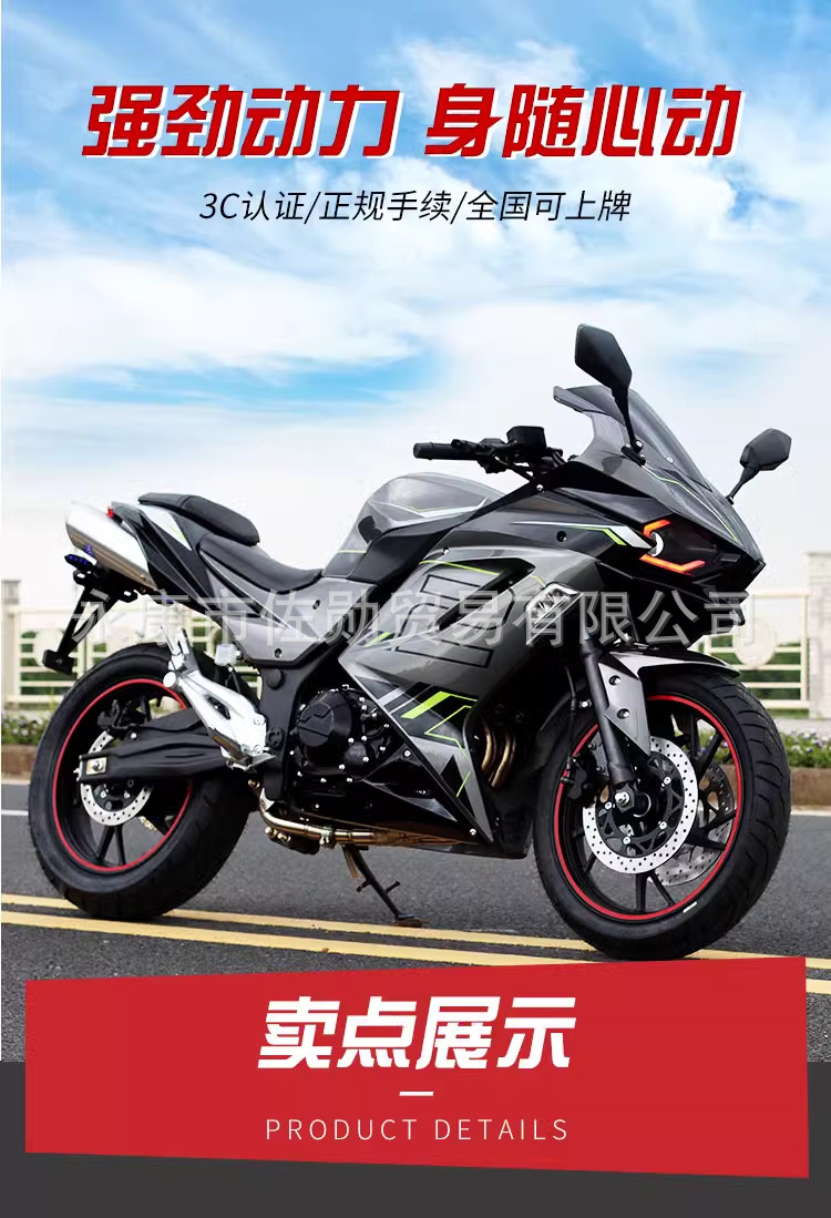 H2 real fuel-powered motorcycle, heavy-duty motorbike, exhaust pipe under the seat, large 200cc displacement