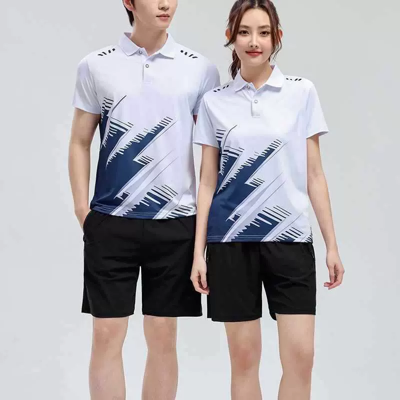 夏季新款运动套装男休闲情侣款团体校服可印标短袖短裤polo衫跑步