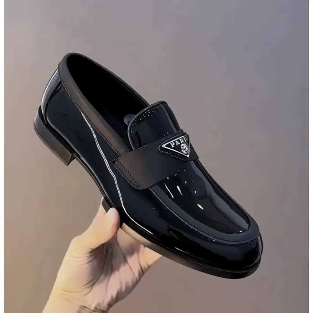 Мужская обувь, весенне-летняя деловая повседневная обувь, туфли из натуральной кожи, кожаные туфли для ленивого вождения, туфли из лакированной кожи на мягкой подошве, модные