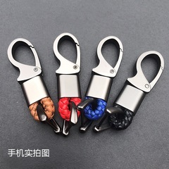 カー用品メタルキーホルダーメンズキーバッグクリエイティブカーロゴ手編みロープ馬蹄バックルフックバックルギフトドロップシッピング