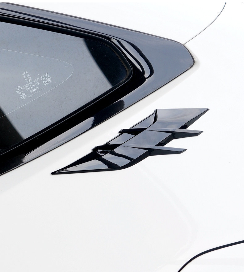 Car Fender Modification Universal Imitation Shark Side Vent Modification Car Sticker Realistic Air Vent Fender Decoration Sticker