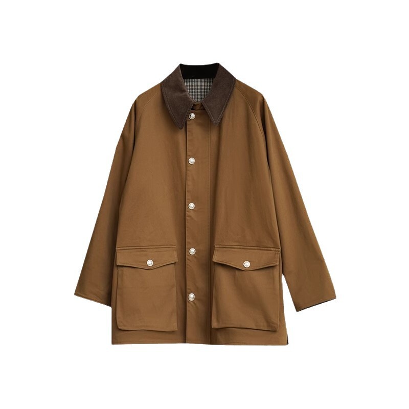 既製カジュアルメンズとレディースウールリバーシブルラペルアメリカンレトロジャケット中古コート秋服|undefined