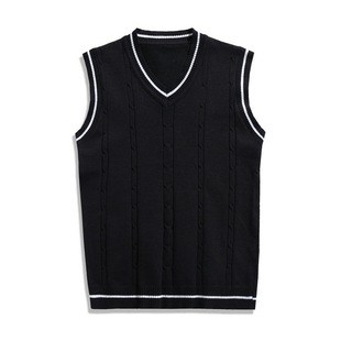 Wholesale 2025 Autumn New Arrivals for Middle-Aged and Elderly V-Neck Vests, Knitted Sweaters, and Base Shirts in Stock