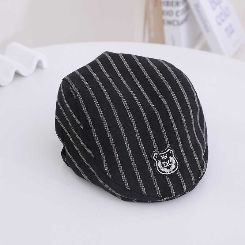 childrens striped beret Korean baby fashion label baseball cap wholesalepicture3