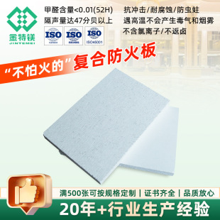 Manufacturer Supplies Magnesium Fireproof Board A-Grade Fireproof Partition Board 25Mmktvktv Soundproof Board Wall Fireproof Board Customization