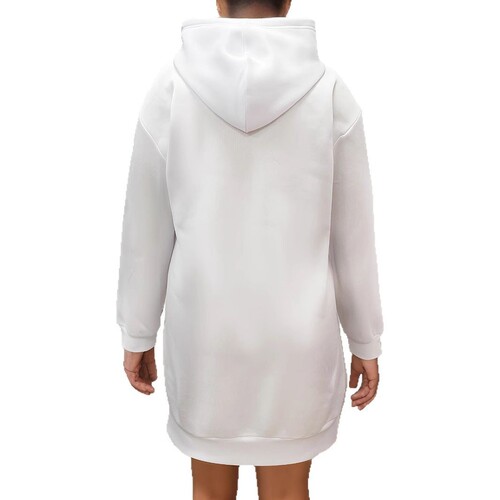 European and American women's plus-size autumn/winter versatile long-sleeved hooded letter-print floral split-front sweatshirt