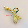 Advanced hairgrip with butterfly, hairpins, metal hair accessory, crab pin, shark, South Korea, high-quality style, wholesale