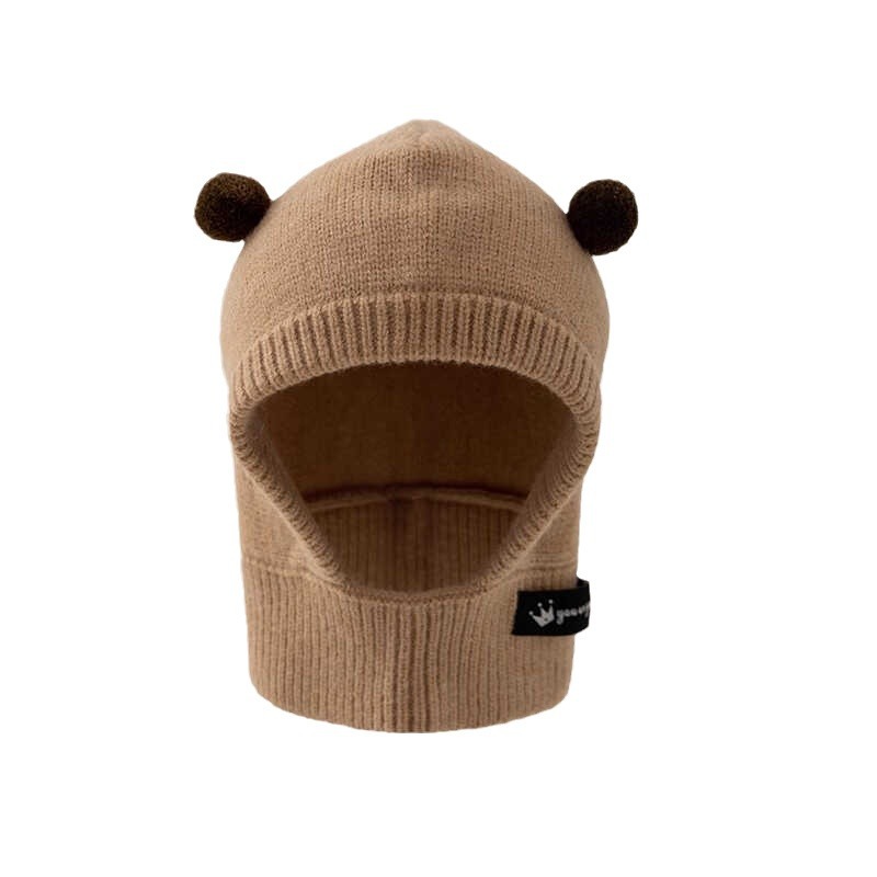 Sombrero de bebé, bufanda, chal, sombrero de una pieza, lindo otoño e invierno, protección auditiva de punto para bebés, gorro de lana para bebés para hombres y mujeres