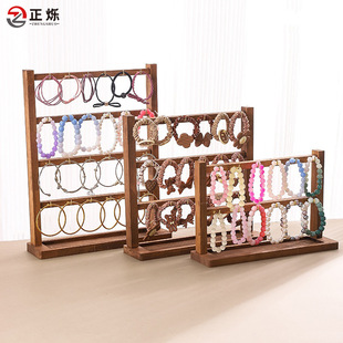 Wholesale Jewelry Keychain Earrings Pendant Display Stand Solid Wood Small Jewelry Hanging Hook High Sense Stall Counter