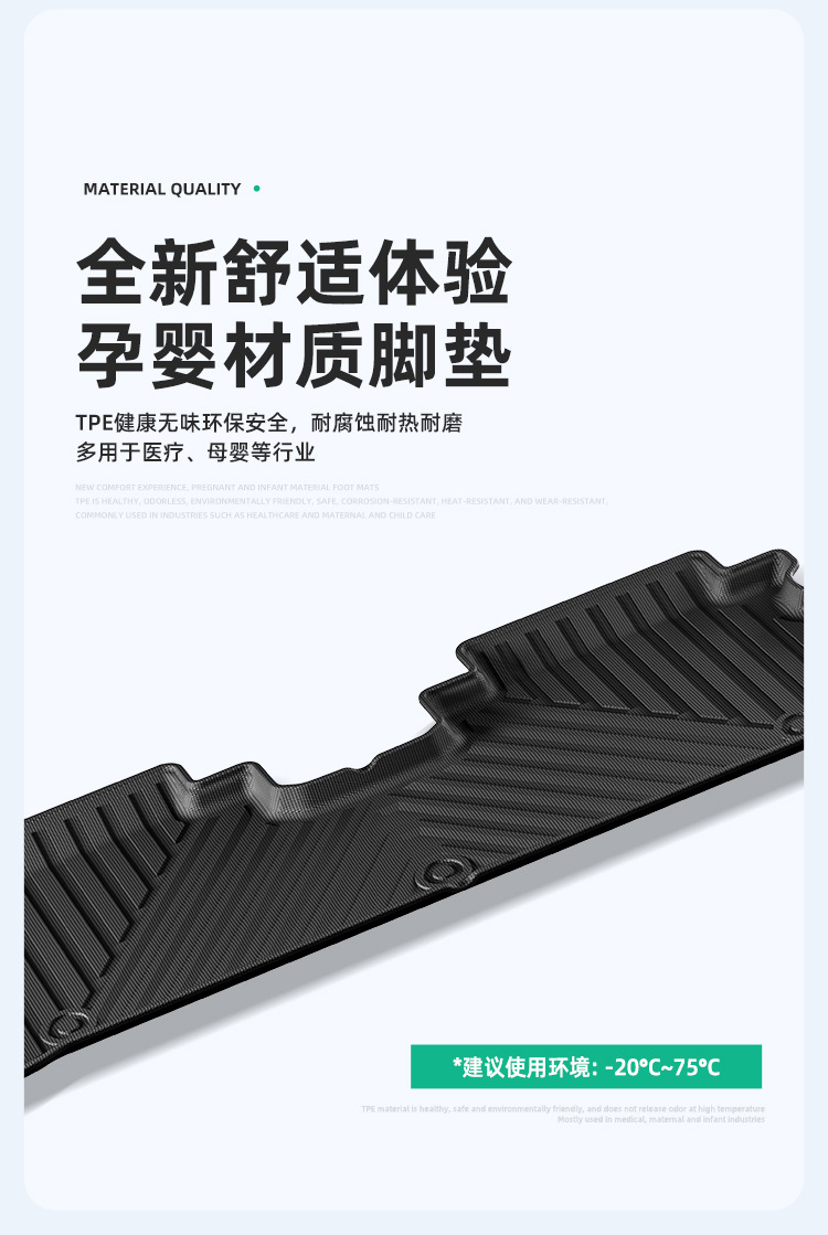 Suitable for 24 Models of Chery Icar03/Jaecoo J6 Car Floor Mats, Left and Right Steering Wheel Tpe Floor Mats, Trunk Mats